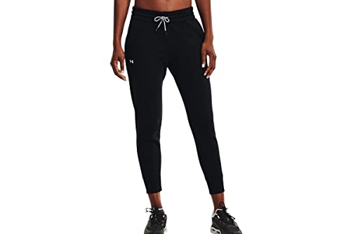 Under Armour Rival Fleece Mesh Jogginghose Damen schwarz/weiß, L von Under Armour