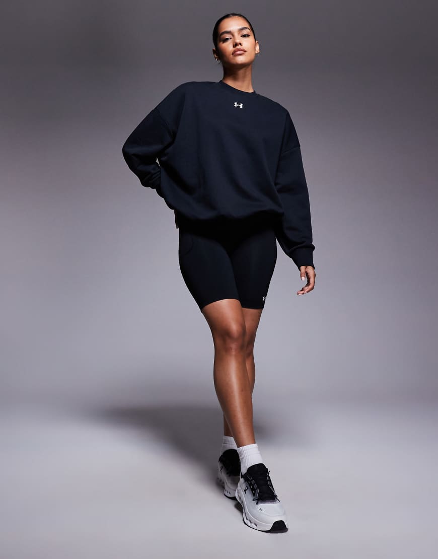 Under Armour - Rival - Oversize-Sweatshirt aus Fleece in Schwarz von Under Armour