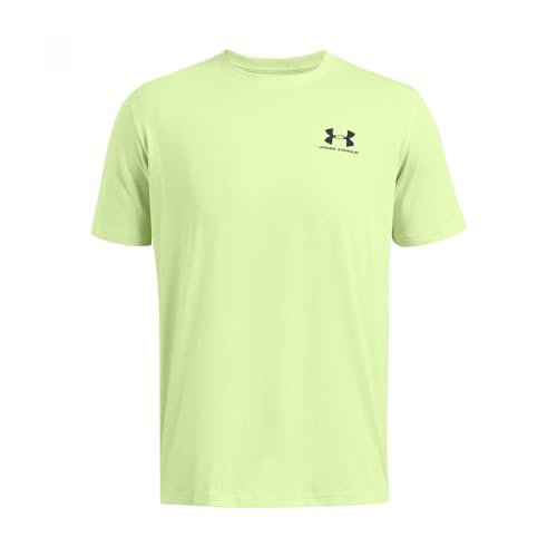 Under Armour Sportstyle Herren-T-Shirt, Linke Brust, kurzärmelig, (304) Morph Green/Black, X-Klein von Under Armour