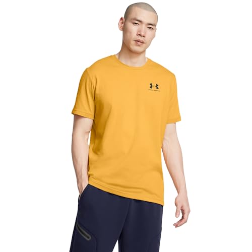 Under Armour Sportstyle Herren-T-Shirt, Linke Brust, kurzärmelig, (711) goldgelb/schwarz, Klein von Under Armour