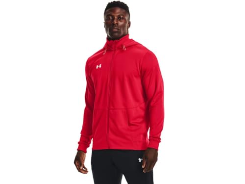Under Armour Storm Herren-Fleece-Jacke mit durchgehendem Reißverschluss, rot / weiß, XXX-Large von Under Armour