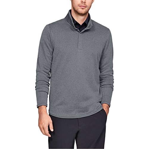 Under Armour Herren UA Sturm Heather Snap-Mock - Zinc Grau/Rhino Grau - SM von Under Armour