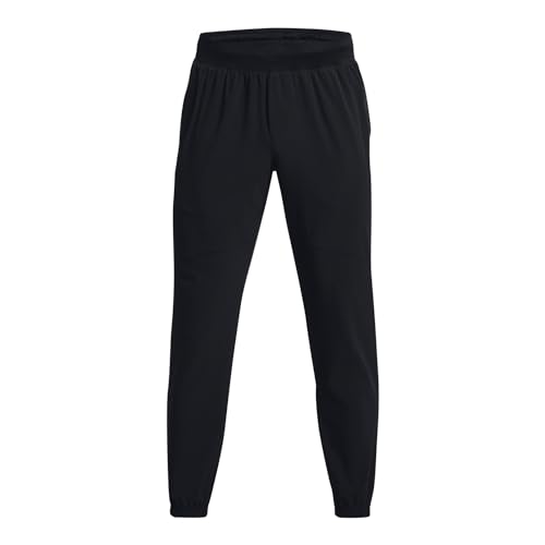 Under Armour Herren UA Stretch Woven Joggers Trainingshose, Black-Pitch Gray, L von Under Armour