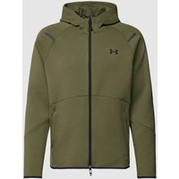 Under Armour Sweatjacke in Two-Tone-Machart Modell 'Unstoppable' in Oliv, Größe L von Under Armour