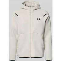 Under Armour Sweatjacke mit Zweiwege-Reißverschluss Modell 'Unstoppable' in Offwhite, Größe XL von Under Armour