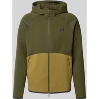 Under Armour Sweatjacke mit Zweiwege-Reißverschluss Modell 'Unstoppable' in Oliv, Größe M von Under Armour