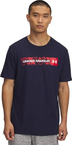 Under Armour T-Shirt für Herren, Camouflage, gestreift, Farbe Midnight Navy (411), Größe: XXL von Under Armour