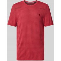 Under Armour T-Shirt mit Label-Print Modell 'Seamless' in Hellrot, Größe L von Under Armour