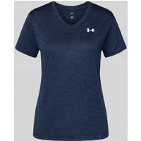 Under Armour T-Shirt mit geripptem V-Ausschnitt in Dunkelblau Melange, Größe M Under Armour T-Shirt mit geripptem V-Ausschnitt in Dunkelblau Melange, Größe M von Under Armour