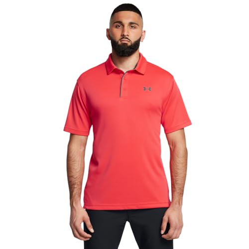 Under Armour Tech Golf-Poloshirt für Herren, (713) Racer Red/Pitch Gray, 4X-Groß von Under Armour