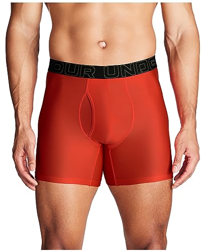 Under Armour Performance Tech Boxerjock, 15,2 cm, Einzelpack, Red Solstice Solid, Größe 2XL von Under Armour