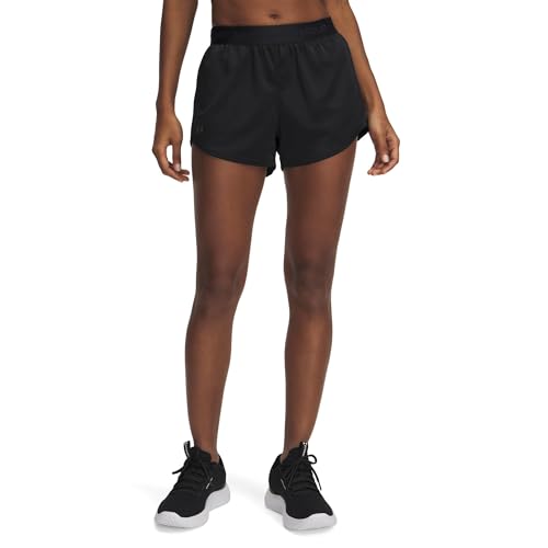 Under Armour Tech Play Up Shine Damen-Shorts, (001) Black/Castlerock, Klein von Under Armour