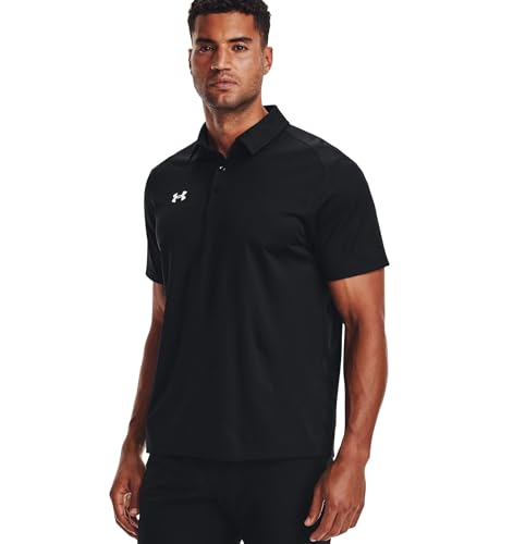 Under Armour Tech Team Herren-Poloshirt, kurzärmelig, Schwarz/Weiß, 5X-Groß von Under Armour