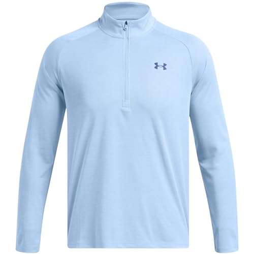 Under Armour Tech Textured 1/2 Zip-Red Long-Sleeves Herren Longsleeve hellblau XL von Under Armour
