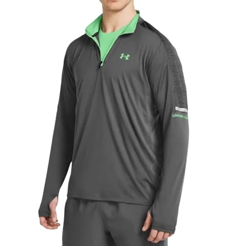 Under Armour Tech Ut Fleece-Oberteil für Herren mit Viertelreißverschluss, grau, L von Under Armour