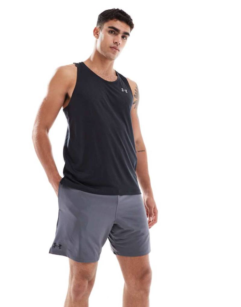 Under Armour - Tech Vent - Gewebte Shorts in Felsgrau, 7 Zoll Schrittlänge von Under Armour