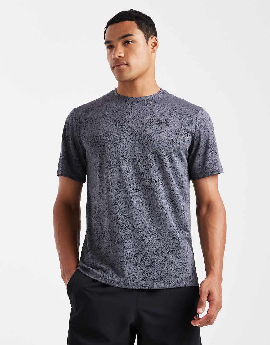 Under Armour - Tech - Verpixeltes T-Shirt in Castlerock-Grau von Under Armour