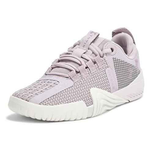 Under Armour Damen Tribase Reign 6 Sneaker, Gray Dawn/Gray Dawn/Purple Prime, 8 von Under Armour
