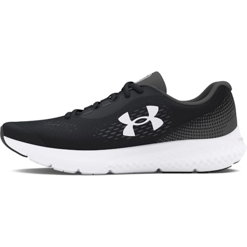 Under Armour UA BGS Charged Rogue 4 Laufschuhe, Black/Castlerock/White, 38.5 EU von Under Armour