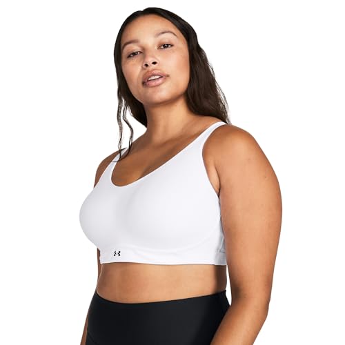 Under Armour Damen Ua Infinity Low 2.0 Bra Sport-BH, Undurchsichtige, Weiß/Schwarz, XS von Under Armour