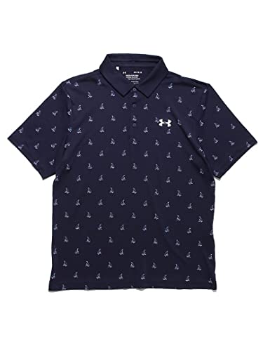 Under Armour UA Playoff 3.0 Bedrucktes Poloshirt - Midnight Navy/Weiß/Weiß von Under Armour