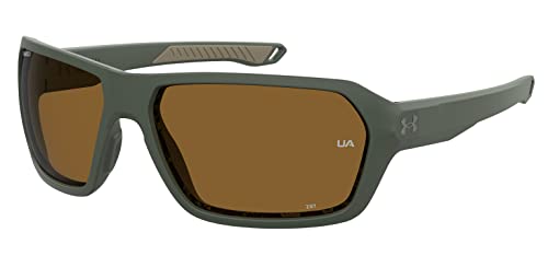 Under Armour Unisex Ua Recon Sunglasses, DLD/6A Matte Green, 64 von Under Armour