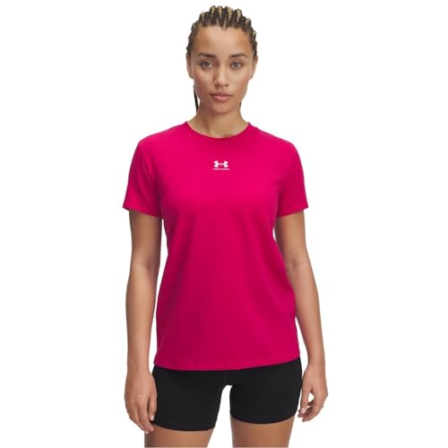 Under Armour UA Rival CORE SS Shaded Fuchsia - XL von Under Armour