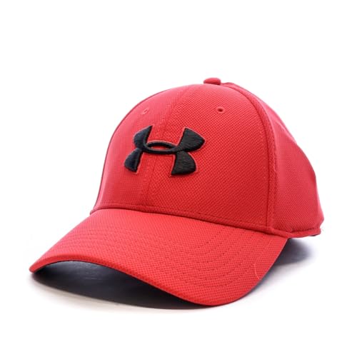 Under Armour Ua Men's Heathered Blitzing 3.0 Cap mit Schirm, Herrenkappe mit integriertem Schweißband, rot, XL-XXL von Under Armour