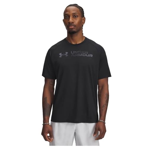 Under Armour Ua Tech Herren Reflektierendes Ss T-Shirt (1 Stück), Schwarz, 3XL-4XL von Under Armour