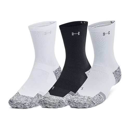 Under Armour - Uni Ad Pro 3er-Pack Mittelsocken, Farbe Schwarz (001), Größe: M, Schwarz / Weiß / Castlerock - 001, Medium von Under Armour