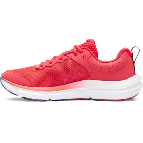 Under Armour Unisex Assert 10 Sneaker, (602) Rot/Blau Atlantis/Schwarz, 4 Big Kid von Under Armour