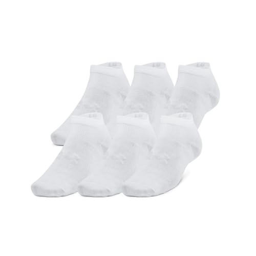 Under Armour Unisex Erwachsene Essential Low Socken (6 Paar), (100) Weiß/Weiß/Halo Grau, Small von Under Armour