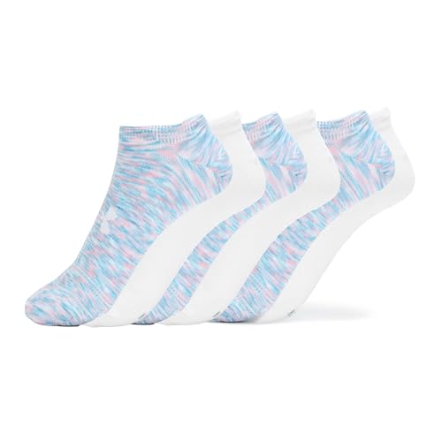 Under Armour Unisex Erwachsene Essential No Show Socken (6 Paar), (647) Prime Pink/Weiß/Weiß, Medium von Under Armour