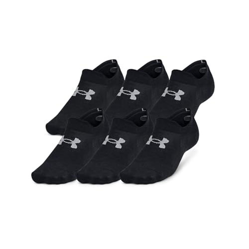 Under Armour Unisex Erwachsene Essential Ultra Low Tab Socken (6 Paar), (001) Black/Black/Castlerock, Large von Under Armour