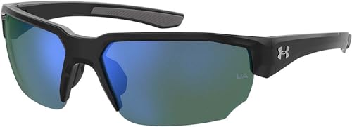 Under Armour Unisex Erwachsene Ua Blitzing Wrap Sunglasses, Shiny Black, 70 von Under Armour