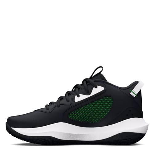 Under Armour Unisex Kinder UA GS Lockdown 6 Sneaker, Black/White/Green Screen, 37.5 EU Weit von Under Armour