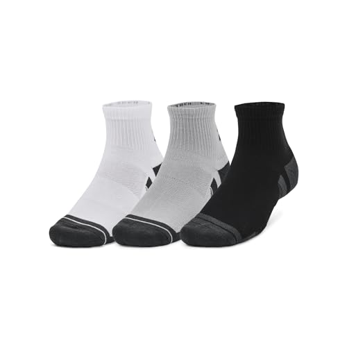 Under Armour Unisex UA Performance Tech 3pk Qtr, funktionale Sportsocken, knöchelhohe Kompressionssocken mit Mittelfußstütze im 3er-Pack von Under Armour