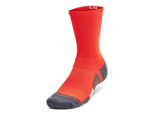 Under Armour - - Unisex-Team-Crew-Socken, Kolorit Dark Orange (860), Größe: XL Regular von Under Armour
