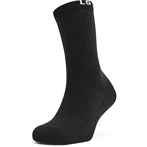 Under Armour Unisex Core Crew 3Pk High Socks, Black, Large von Under Armour