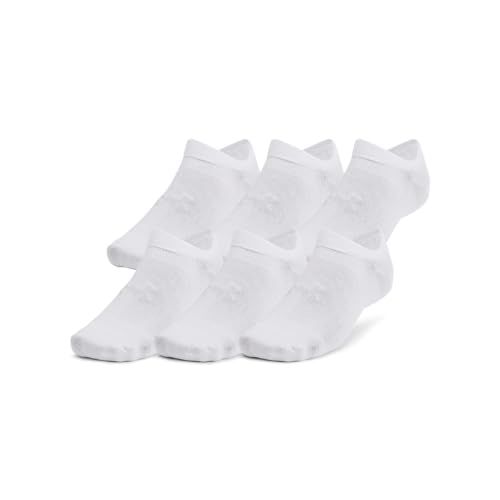 Under Armour Unisex UA Essential No Show 6pk, atmungsaktive Sportsocken, schnelltrocknende Socken mit integrierter Mittelfußstütze von Under Armour