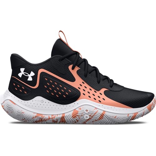 Under Armour Unisex UA Jet '23 Basketball Schuhe, Black/Bubble Peach/White, 40 EU von Under Armour