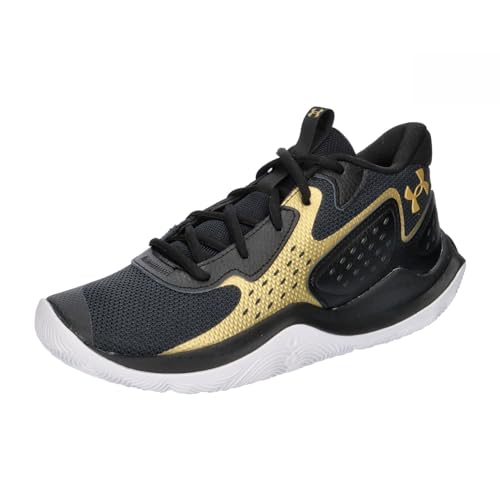 Under Armour Unisex UA Jet '23 Basketball Schuhe, Black/Metallic Gold/Metallic Gold, 41 EU von Under Armour