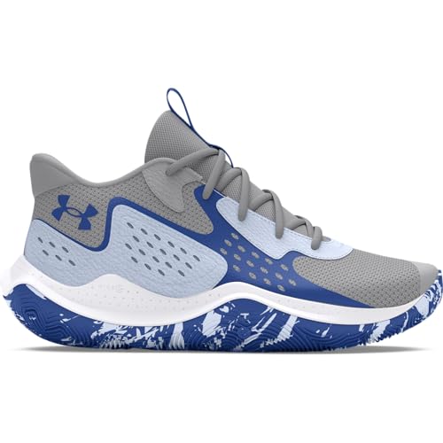 Under Armour Unisex UA Jet '23 Basketball Schuhe, Mod Gray/Nimbus Blue/Tech Blue, 47.5 EU von Under Armour