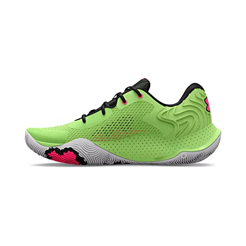 Under Armour Unisex Ua Spawn 4 Basketball Shoes Court Performancence, Neon Green Black, 41 EU von Under Armour