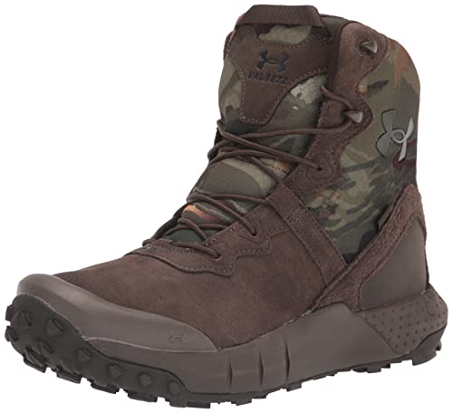 Under Armour Valsetz Reaper Herren-Stiefel in Militärqualität, wasserdicht, Militär- und Taktikstiefel, (100) Maverick Brown/Ua Forest as Camo/Cannon, 10 von Under Armour