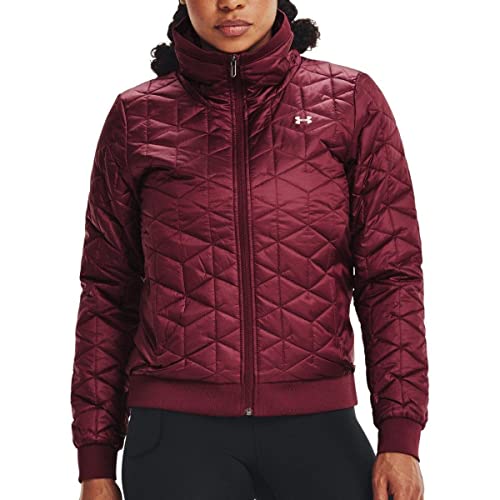 Under Armour Women's ColdGear Reactor Performance Jacket , League Red (626)/Micro Pink , Medium von Under Armour