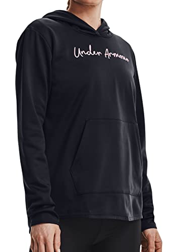 Under Armour Women's Fleece Script Hoodie Pullover (Blackout Purple / Rosewater-590, Medium) (Medium, Blackout Purple / Rosewater-590) von Under Armour