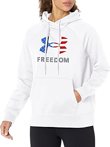 Under Armour Women's Freedom Rival Hoodie , White (100)/Red , Small von Under Armour