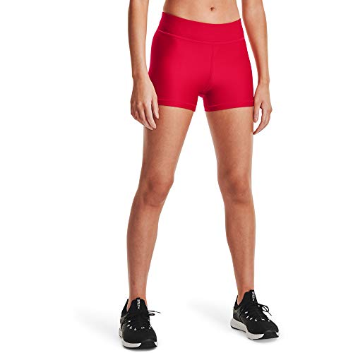 Under Armour Women's HeatGear Armour Mid Rise Shorty, Red (600)/Black, X-Small von Under Armour