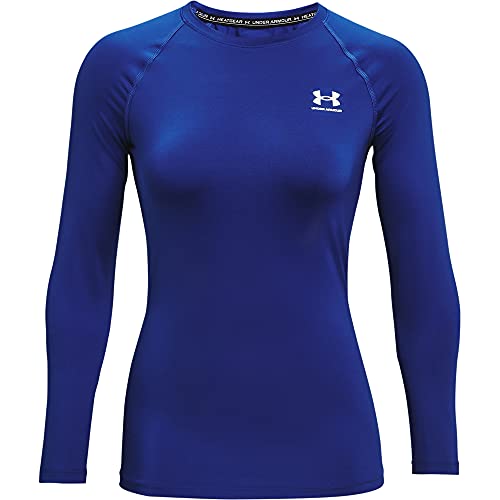 Under Armour Women's HeatGear Compression Long-Sleeve T-Shirt , Royal (400)/White , Medium von Under Armour